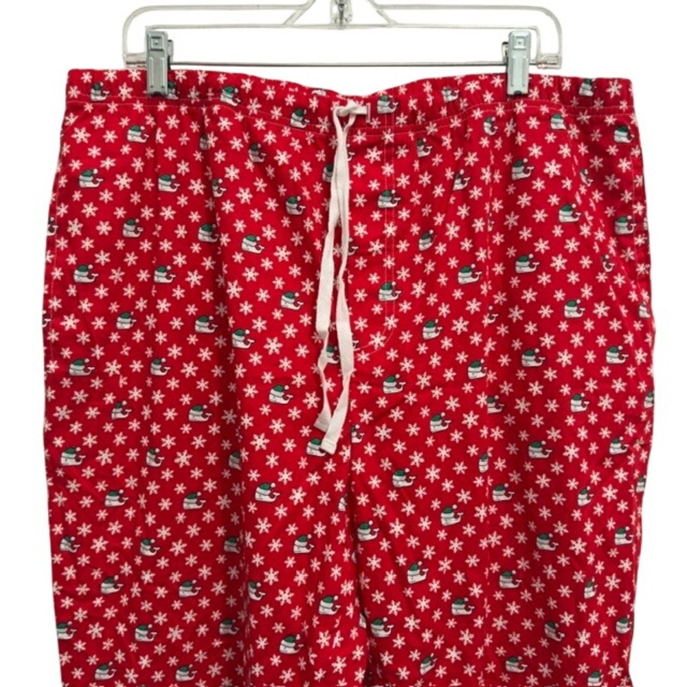 Vineyard Vines Lounge Pant 2017 Holiday Red Cotton Santa Hat Whale XL NWT